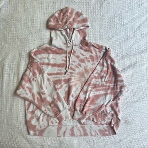 American eagle oversized style pink tie dye hoodie size small